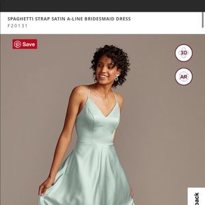 David’s bridal A Line Sage green Dress